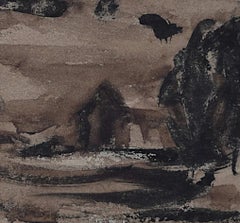 Countryside View, watercolour by George Bissill
