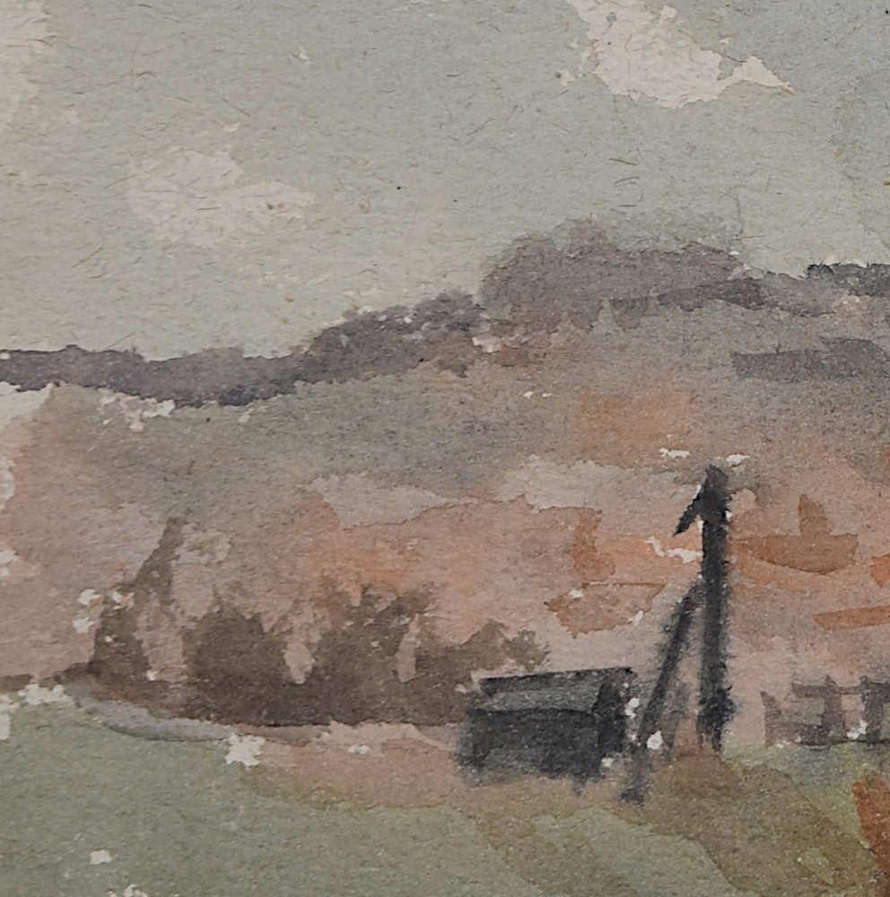 Church View from the Railway, watercolour by George Bissill For Sale 3