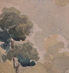 View over the Bridge, watercolour by George Bissill