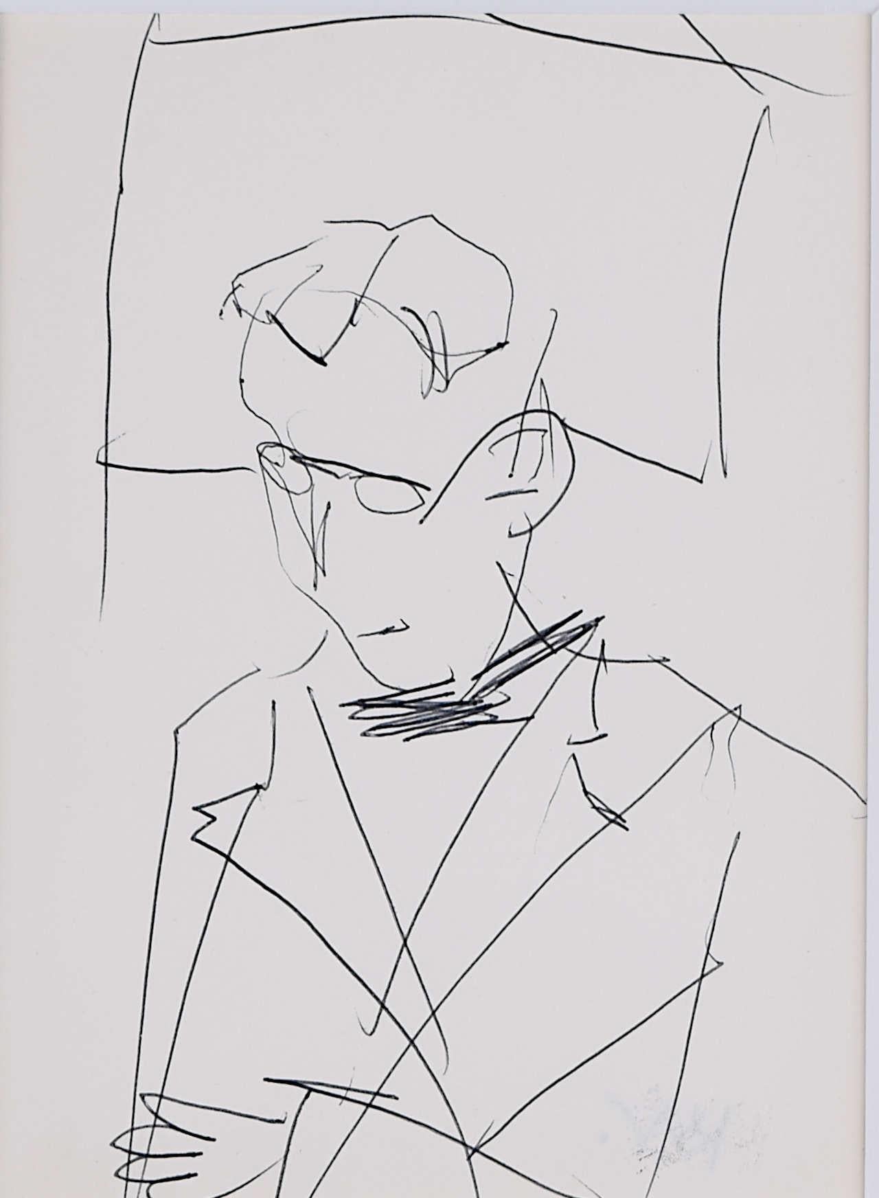 Gentleman in Black-Tie, sketch by Keith Vaughan - Art by Keith Vaughan 