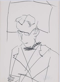 Gentleman in Black-Tie, sketch by Keith Vaughan