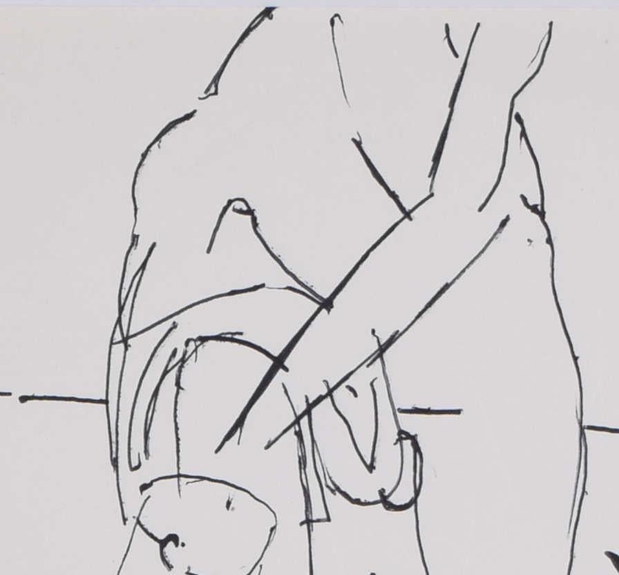 Male nudes, sketch by Keith Vaughan - Figurative Art Gris de Keith Vaughan 