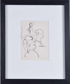 Vintage Side profiles, sketch by Keith Vaughan