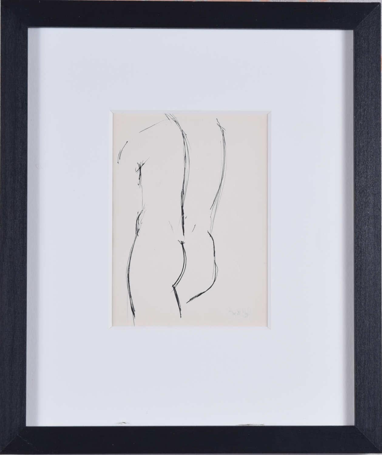 Keith Vaughan  Figurative Art - Male nude, sketch by Keith Vaughan