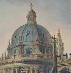Watercolour of the Radcliffe Camera from the great quadrangle of All Souls