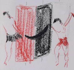 Stage Design, wax crayon drawing by Sir Terry Frost RA