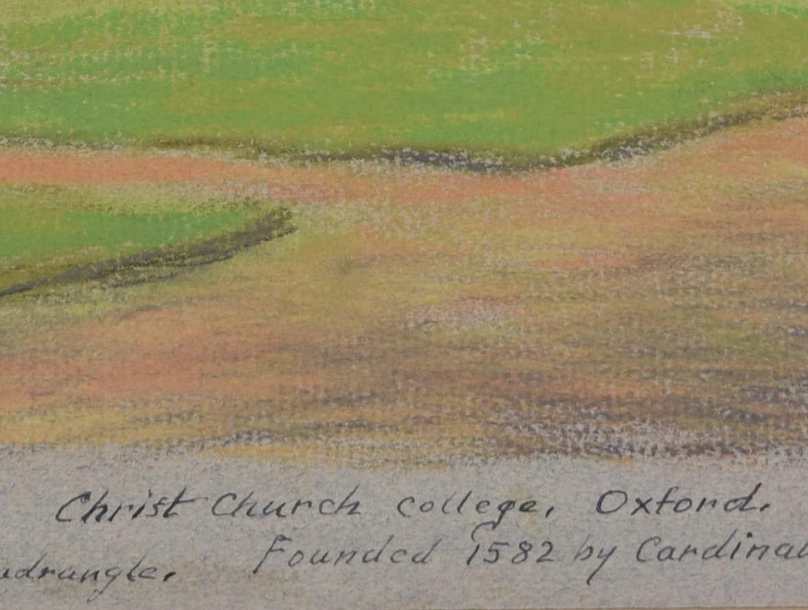 Christ Church's College, Oxford, disegno a pastello in vendita 2