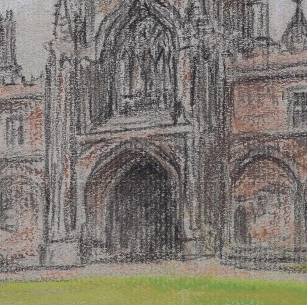 William Steeple Davis (1884-1961)
Christ Church's College, Oxford
Disegno a pastello 
31 x 23 cm 

William Steeple Davis (1884-1961) è stato un artista americano noto per i suoi diversi talenti artistici, tra cui i disegni a pastello. Sebbene si sia