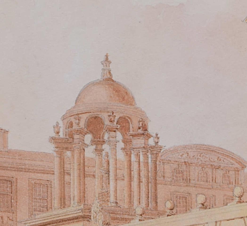 Queen's College in the High Street Oxford, watercolour by J. C. Buckler For Sale 2