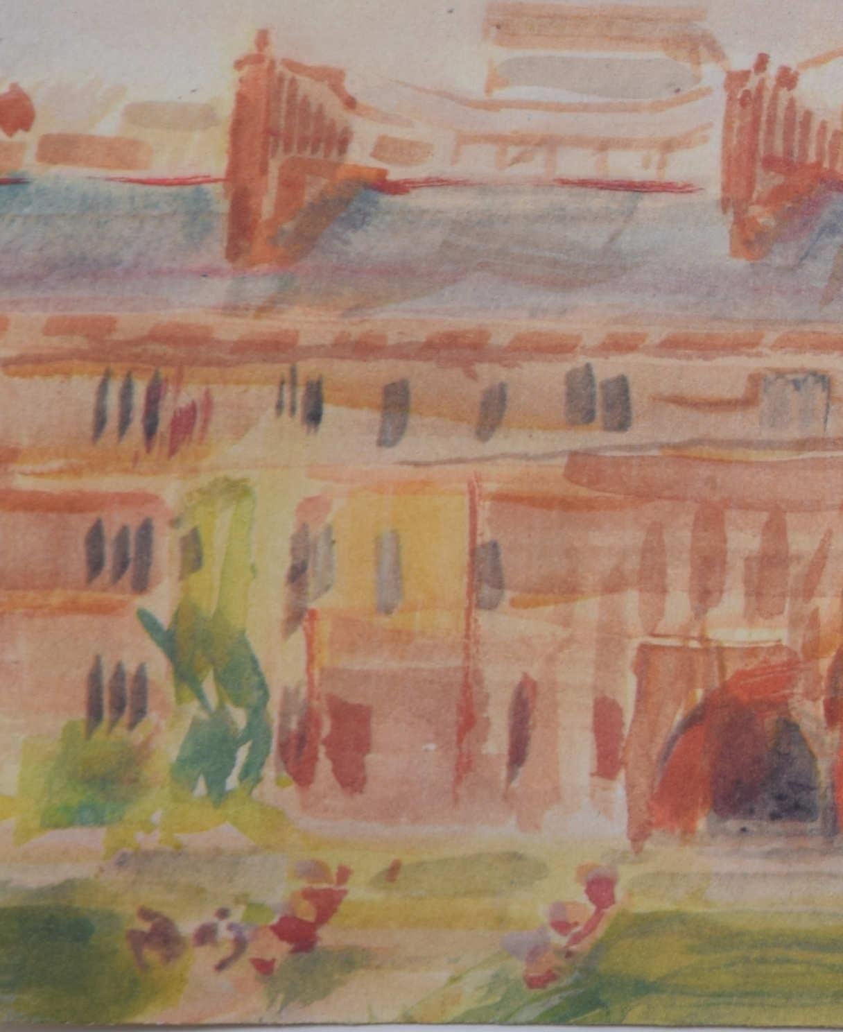 Cappella del Keble College, acquerello di David Garland in vendita 3