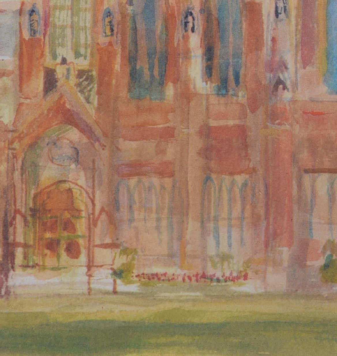 Cappella del Keble College, acquerello di David Garland in vendita 4