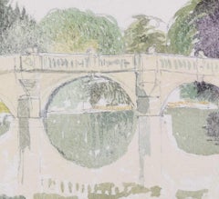 Clare Bridge, watercolour by Mark McCrum