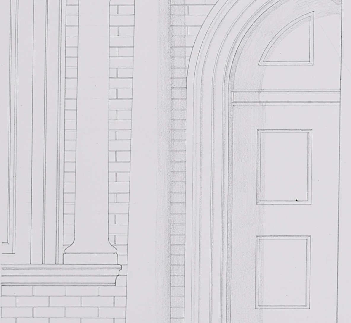 The Bluecoat School, dibujo a lápiz de M R A Hollis en venta 3