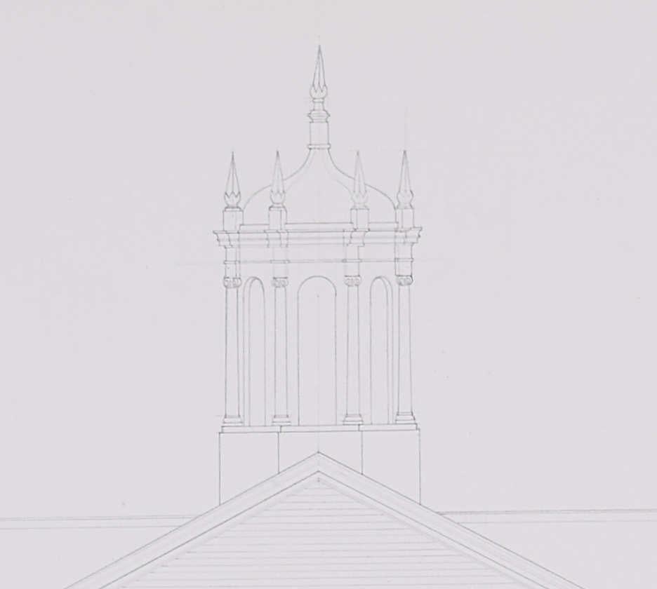 The Old Bluecoat School, dibujo a lápiz de M R A Hollis en venta 1