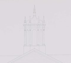 The Old Bluecoat School, pencil drawing by M R A Hollis