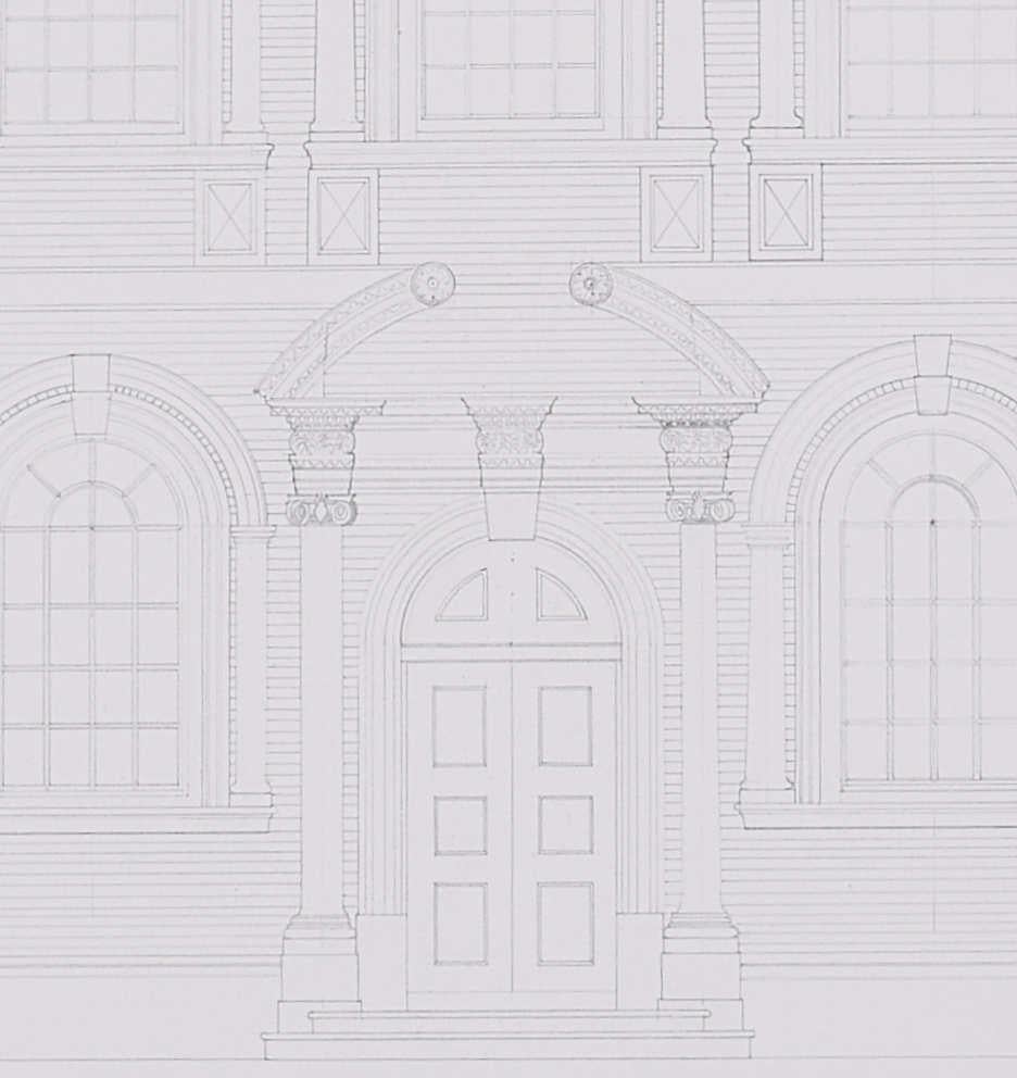 The Old Bluecoat School, dibujo a lápiz de M R A Hollis en venta 3