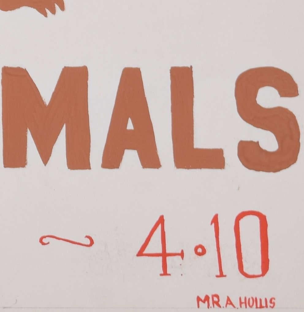 Stegosaurus - Motif d'affiche à la gouache pour la Local History Society en vente 2
