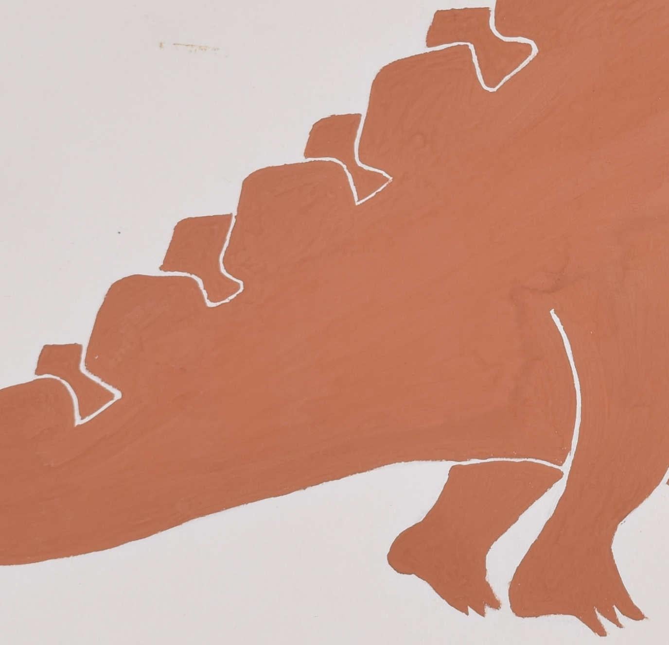 M R A-One 
La société d'histoire locale présente les animaux préhistoriques
Affiche vintage
Gouache 
38 x 55 cm 

Le professeur Malcolm A Hollis était géomètre agréé, arbitre et professeur de pathologie du bâtiment. Cette affiche se distingue très