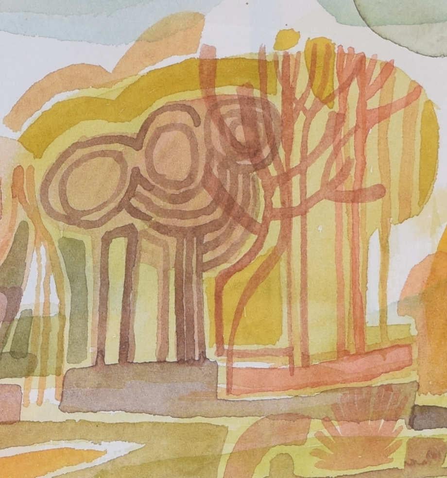 Abstract landscape, watercolour by Colin Fifield For Sale 2
