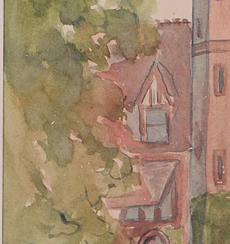 Girton College, Cambridge, Aquarell von Joy Fox im Angebot 2