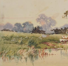 Spires of Oxford from the Canal, watercolour by William Matthison