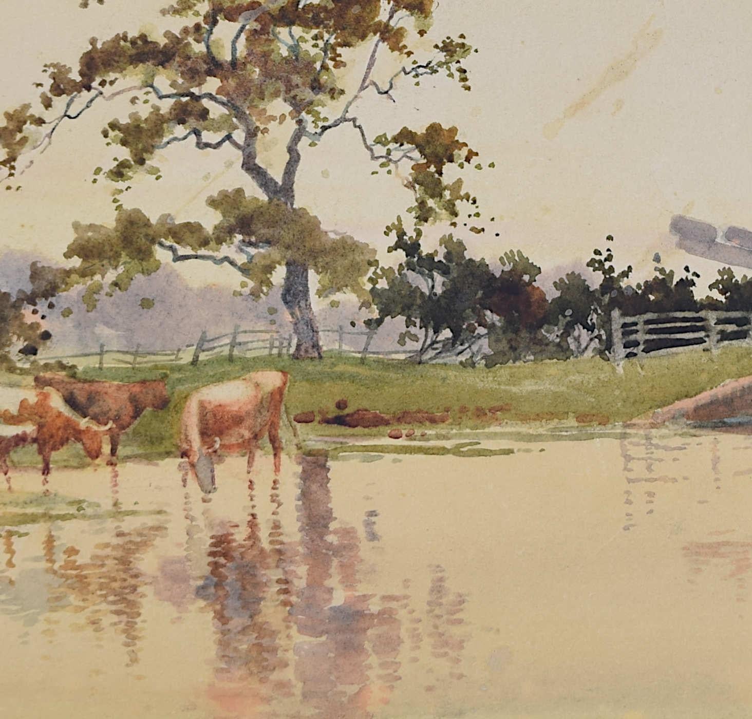 Spires of Oxford from the Canal, watercolour by William Matthison For Sale 2
