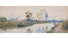 Antique Spires of Oxford from the Canal, watercolour by William Matthison