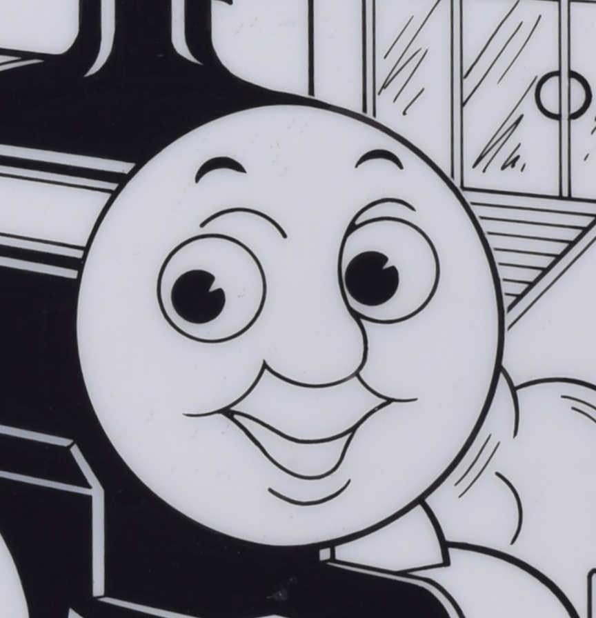 Thomas the Tank Engine at Wellsworth Station, illustrazioni originali a inchiostro su cellula - Art di John York