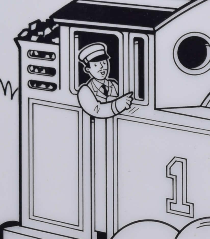 Thomas the Tank Engine at Wellsworth Station, illustrazioni originali a inchiostro su cellula - Art Realismo di John York