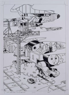 Thomas der Tank-Automatik, „Seeing Signals“, Original Tinte auf Zellillustrationen