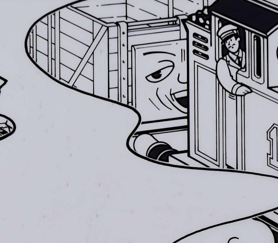 Thomas the Tank Engine, 'Seeing Signals', original ink on cell illustrations - Realist Art by John York