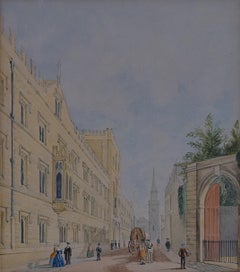 George Pyne, Exeter College, Oxford, Watercolour