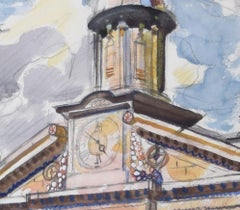 Edwin La Dell Emmanuel College Cambridge watercolour Mid Century Modern British