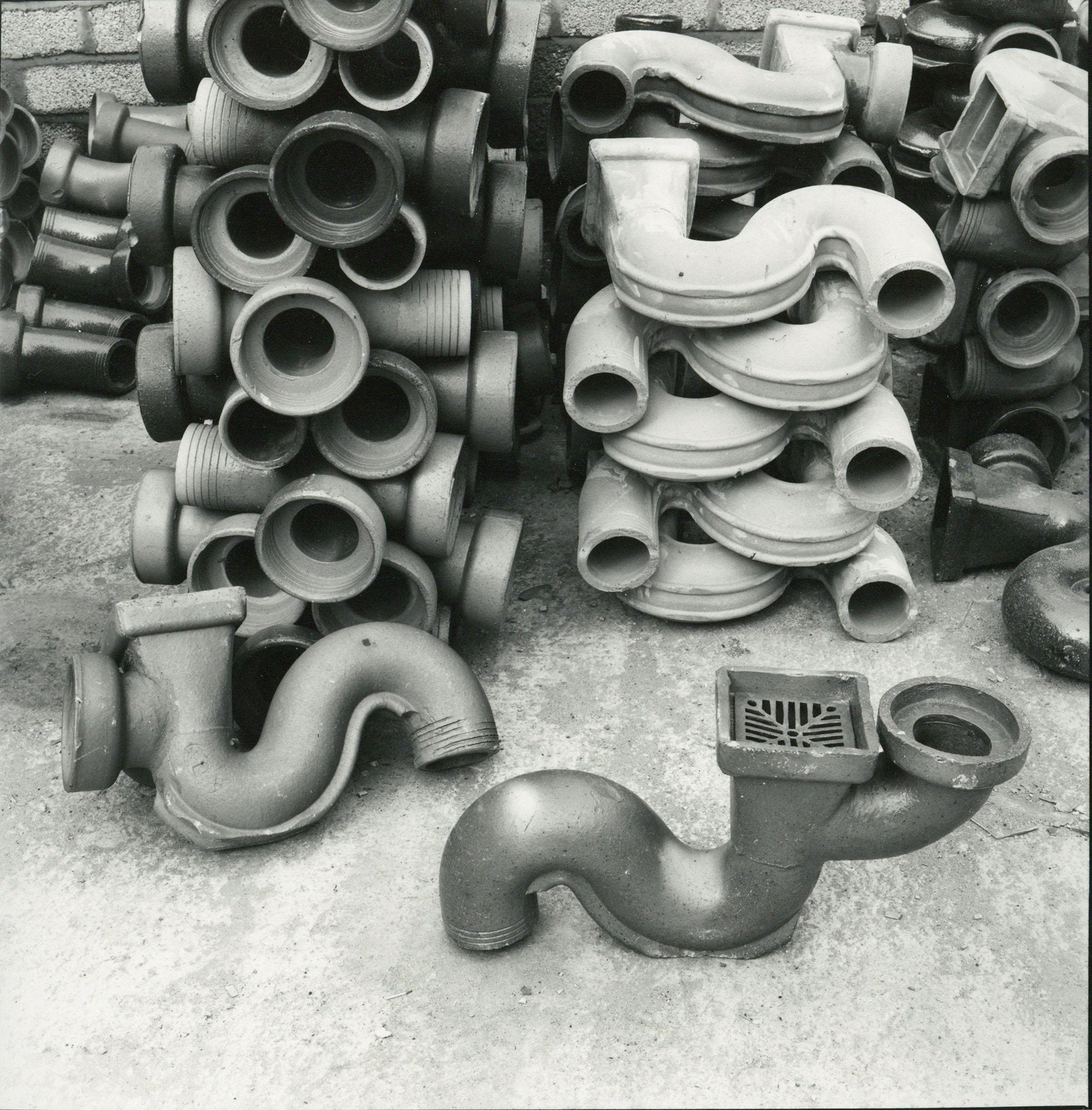 We acquired a series of photographs from Rosemary Ellis's studio. To find more from this series scroll down to "More from this Seller" and below it click on "See all from this Seller." 

Rosemary Ellis (1910-1988)
Pipes II
Original photography for