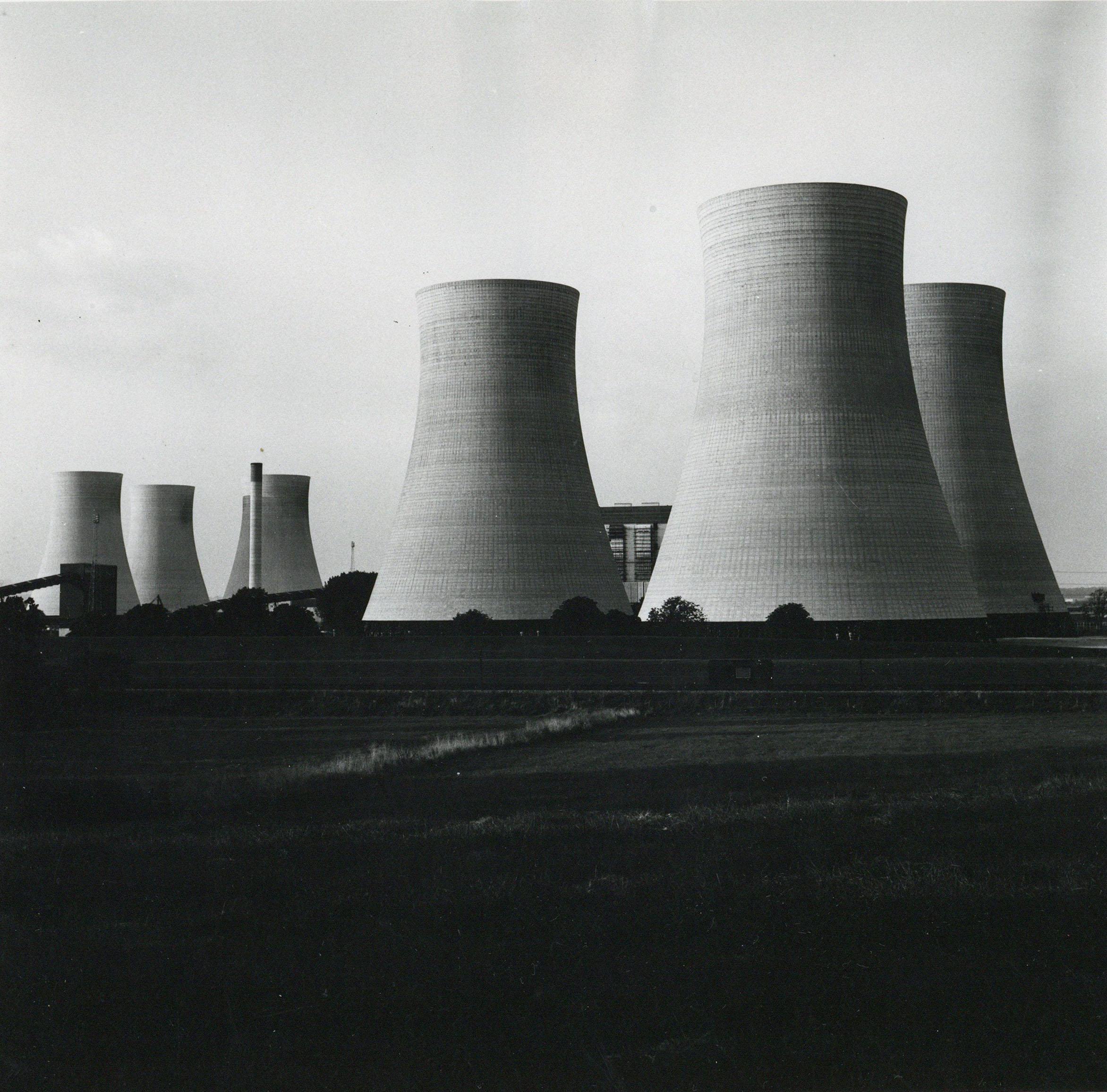 Rosemary Ellis Cooling Towers II Silver Gelatin Print Photograph for Pipes Wires