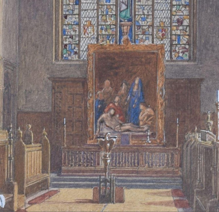 George Pyne - St John’s College, Cambridge Old Chapel watercolour by ...