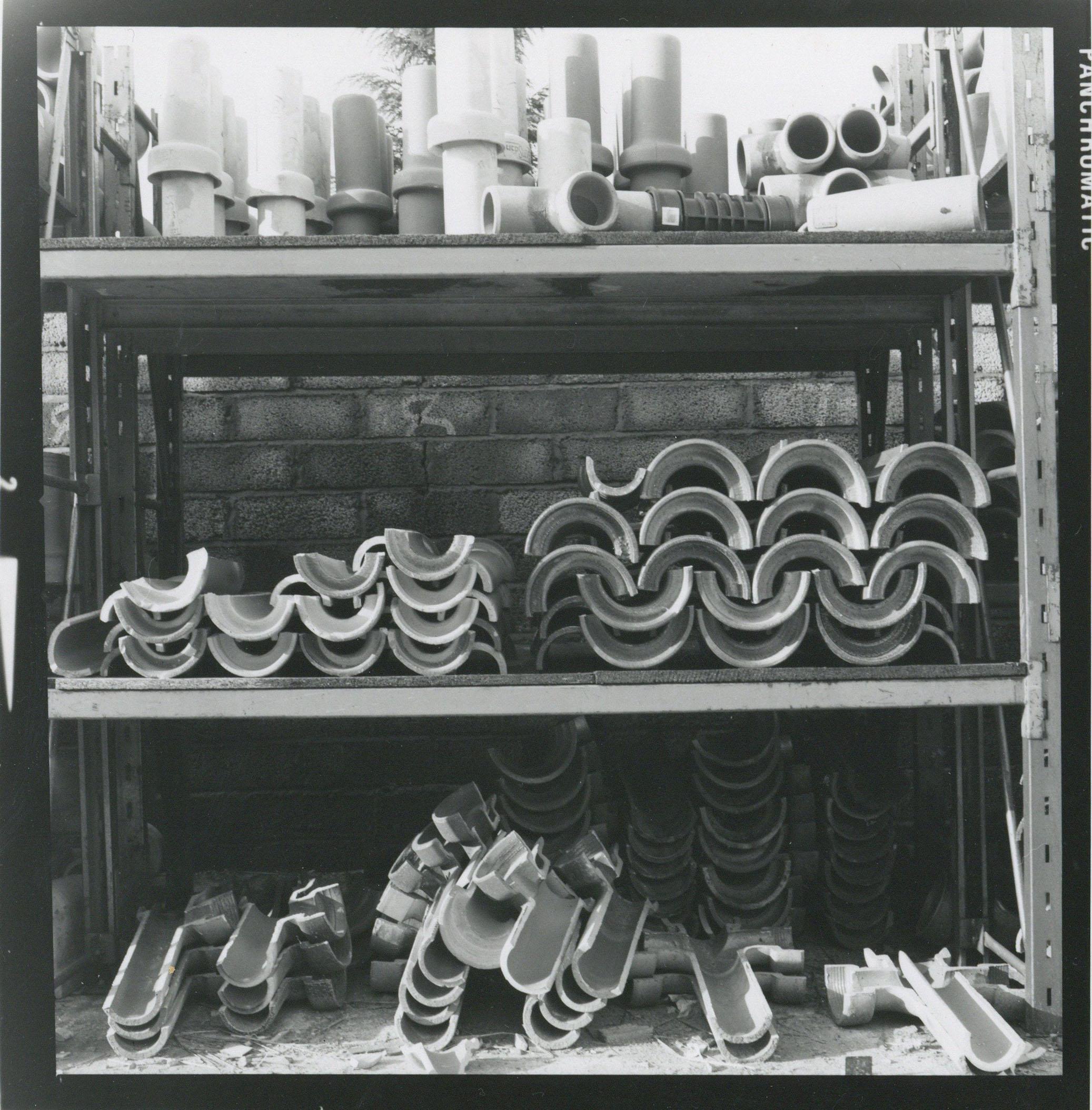 Rosemary Ellis Pipes VII Gelatin Silver Print for book: Pipes and Wires 