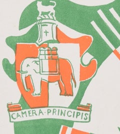 Art Deco lithograph design c. 1937 for Art School Brochure Hammond