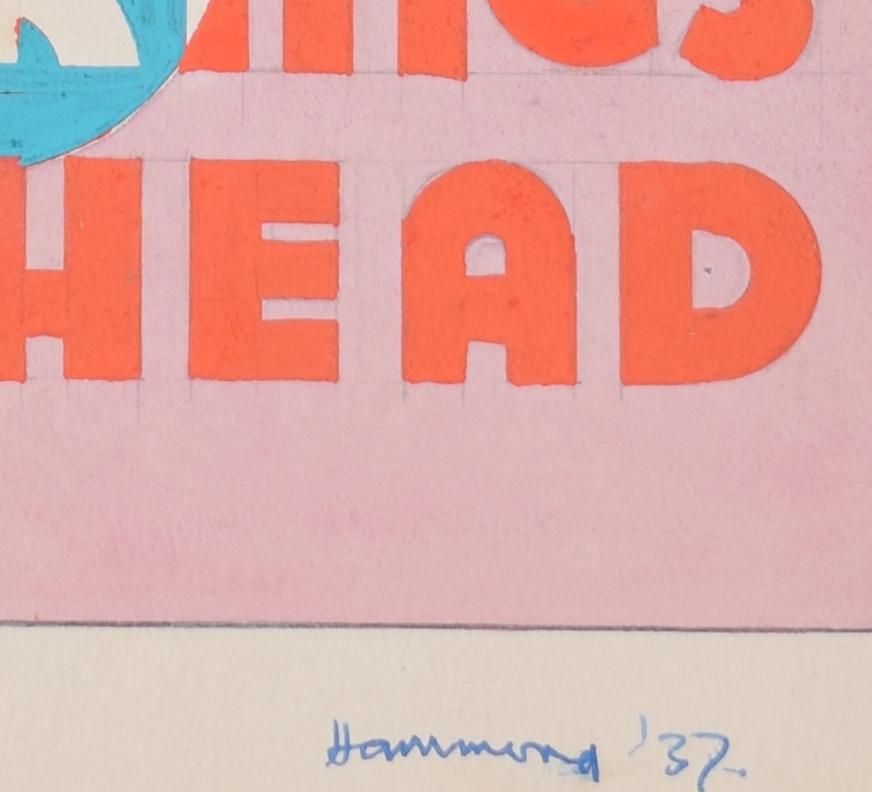 Original-Art-déco-Gouache-Original-Kunstwerk, 1937, Karnevalsnacht-Werbeplakat im Angebot 1