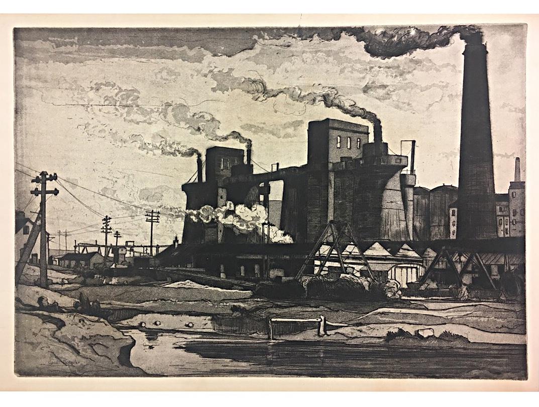 Adquirimos una serie de cuadros del taller de Claude Muncaster y, excepcionalmente, este aguatinta. Para encontrar más, desplázate hasta "Más de este vendedor" y debajo haz clic en "Ver todo de este vendedor". 

Claude Muncaster (1903-1974)
Escena