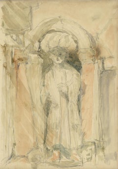 Ink Interior Drawings and Watercolours