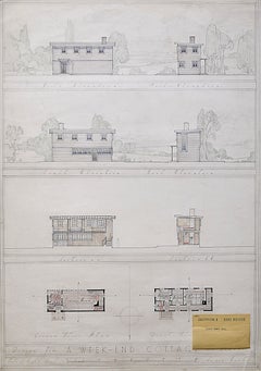 Louis Osman architectural design for Modernist House Weekend Cottage 1930s