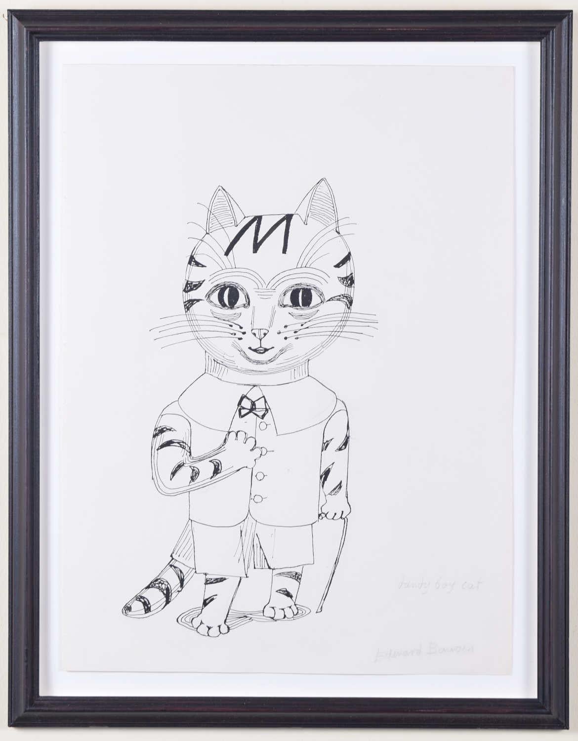 boy cat drawing