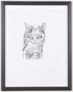 Edward Bawden Hot Cat pen and ink Modern British Art drawing
