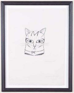 Edward Bawden Secretary Cat pen and ink Modern British Art drawing