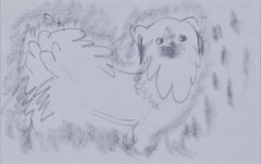 Clifford Ellis William Pug Dog II pencil sketch Mid Century Modern British Art