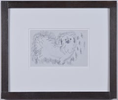 Clifford Ellis William Pug Dog II pencil sketch Mid Century Modern British Art