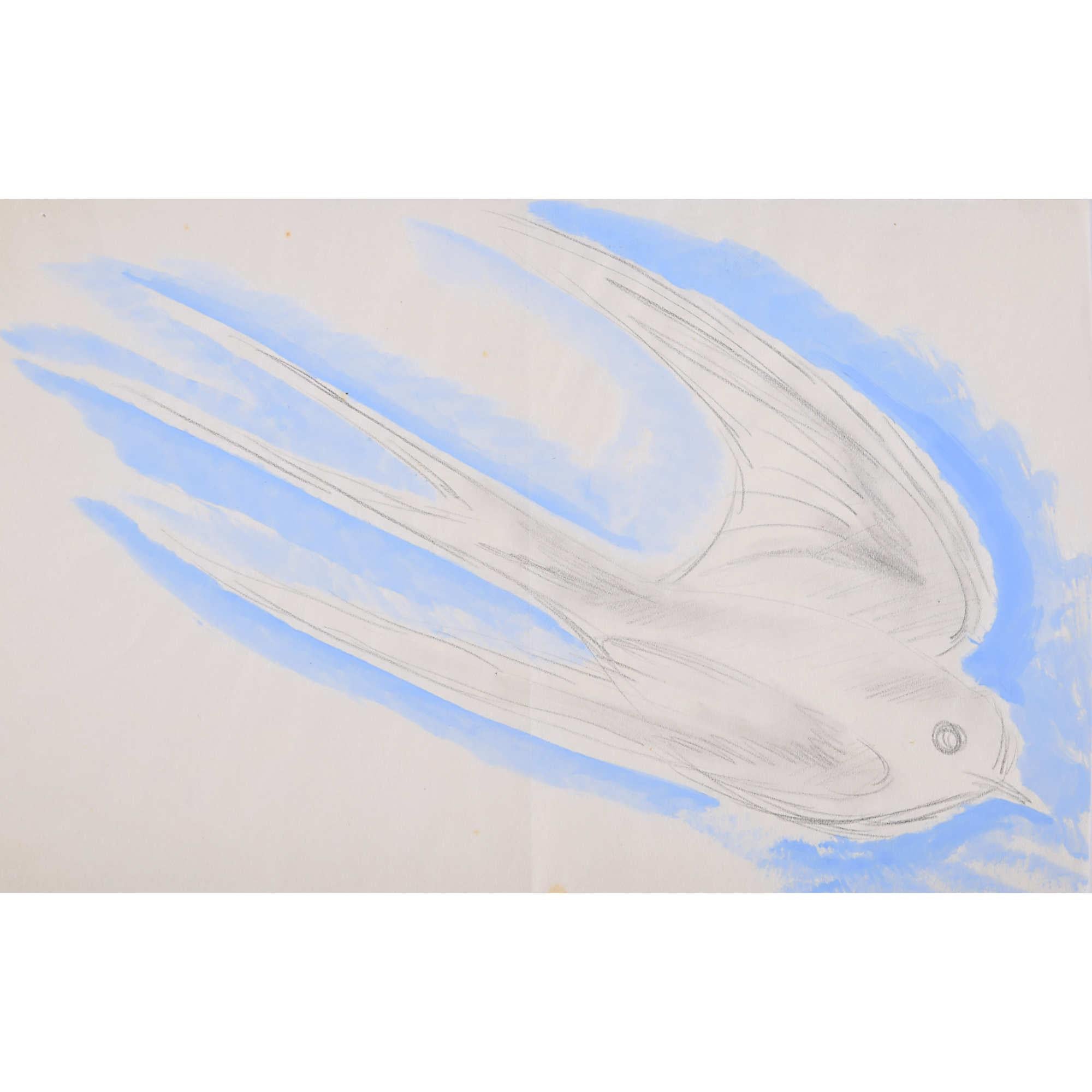 Clifford Ellis Swallow watercolour Modern British Art Wildlife Bird Migration