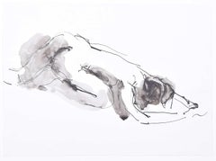 Nude: Peter Collins ARCA pen and ink sketch with wash Modern British Art