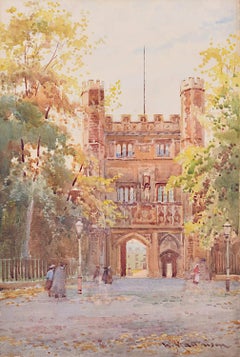 Antique William Matthison Trinity College Cambridge watercolour University Graduation